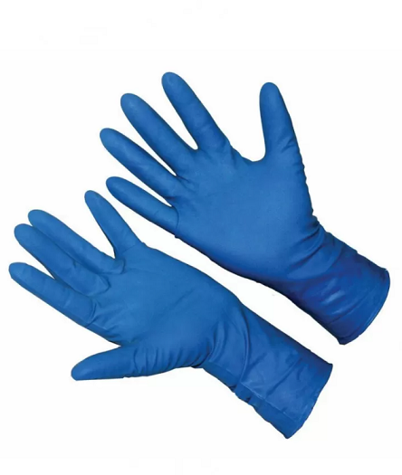 Перчатки одноразовые латексные синие XL HR Gloves