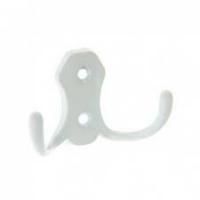 Крючок металл 2 рожковый №16 белый Металлист---