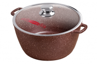 Кастрюля 7л с крышкой с ободом шоколад Горница(56)---