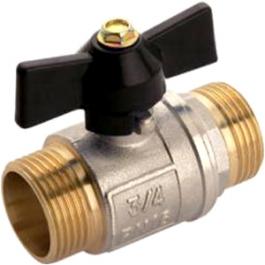 Кран шаровый латунь 20мм п/п бабочка