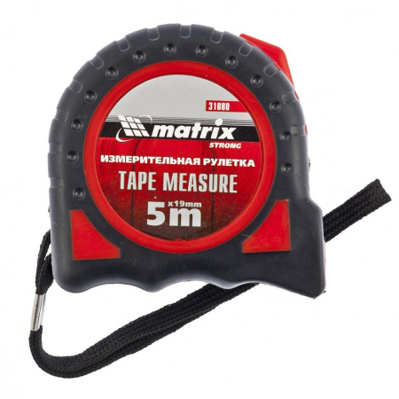 Рулетка   5мх19мм 2к-корпус, плавн.фиксация Matrix