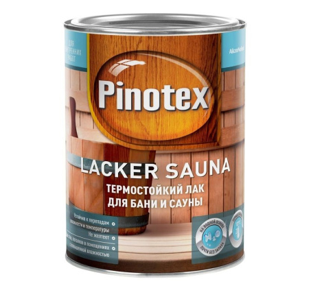 Лак акриловый для саун 1,0л п/мат. Pinotex Lacker Sauna 10%
