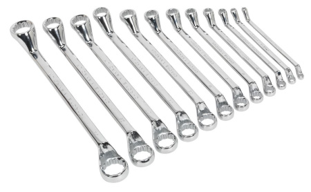 Ключ накидной 10х13мм изогнутый Сибртех