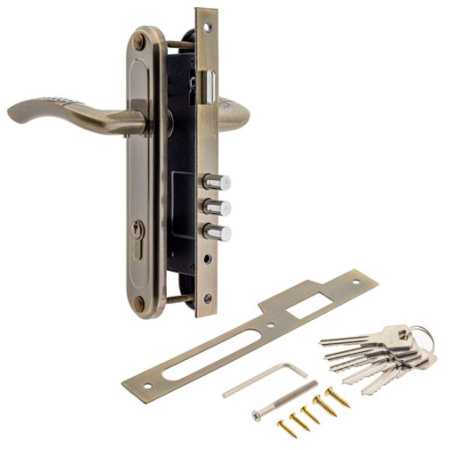 Замок врезной 17см с руч. бронза язычок 2226/70-АВ Avers