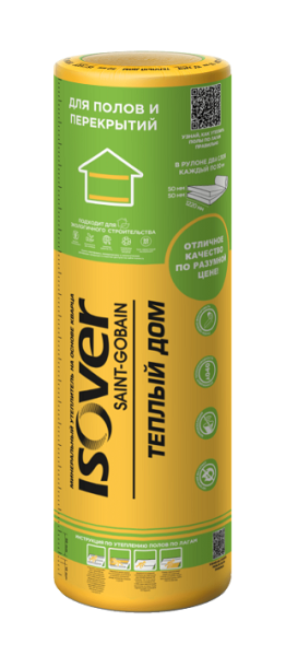 Минвата с/в 100х1200х 600мм 5 м2 Теплый Дом Isover