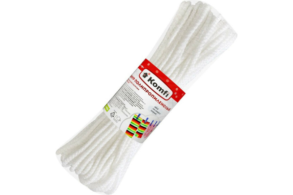 Шнур полипропиленовый  белый 4ммх20м  Komfi