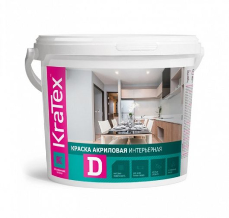 Краска Kratex интерьерная акриловая 14,0кг D----- 