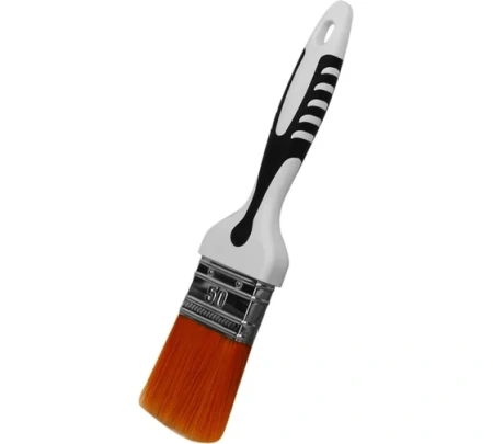 Кисть плоская 50х15мм 2-к ручка синтетический ворс Black White Decor 