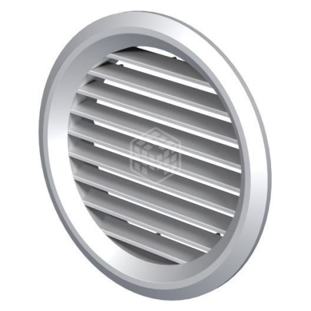 Решетка вентиляционная пластик круглая 100мм с сеткой с фланцем Zernberg-----