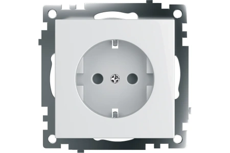 Розетка 1-мест с/з белая Катрин Stekker