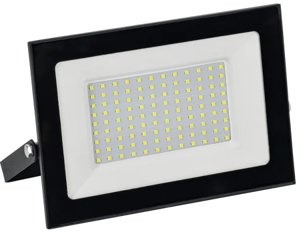 Прожектор светодиодный 100W 6500К без датчика движения черный Led IP65 Generica