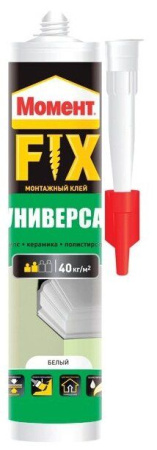 Клей жидкие гвозди акриловые 380г белый д/влажных зон Fix Момент Монтаж Henkel