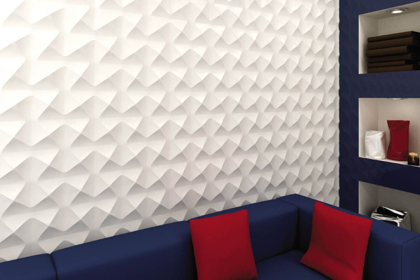 Панель 3D из гипса 350х285мм ромб