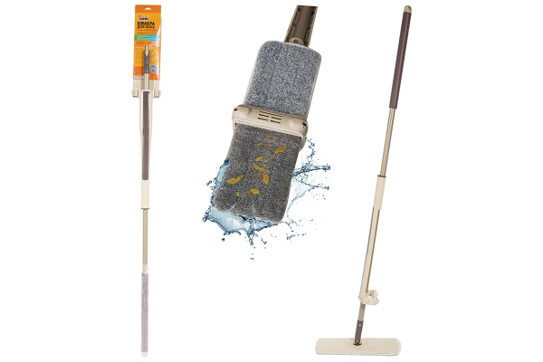 Швабра микрофибра с механизмом отжатия и и насадкой  Wring 